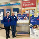 Tesco Potters Bar colleagues pose with the Stronger Starts ballot box