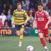 Action from Saturday's defeat to Torquay. Photo: Jemma Sear.