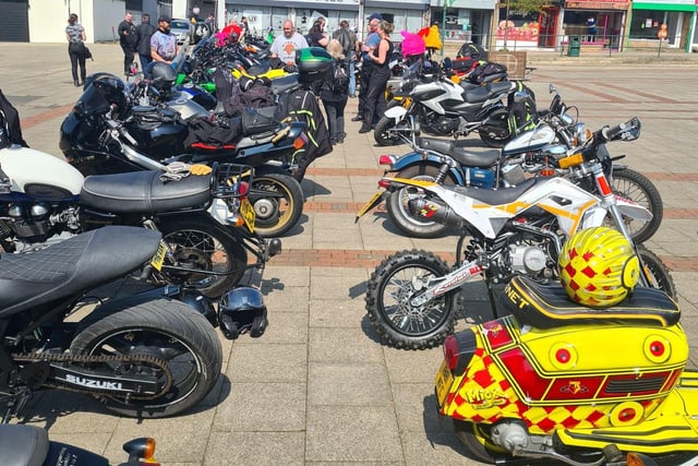 Bikes parked up after meeting at Monks Inn in Hemel Hempstead on Saturday (April 16).