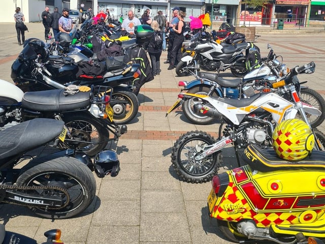 Bikes parked up after meeting at Monks Inn in Hemel Hempstead on Saturday (April 16).