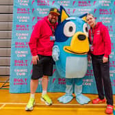 Big hugs with Bluey! Our crew had just as much fun as the kids meeting everyone’s favourite pup at Comic Con