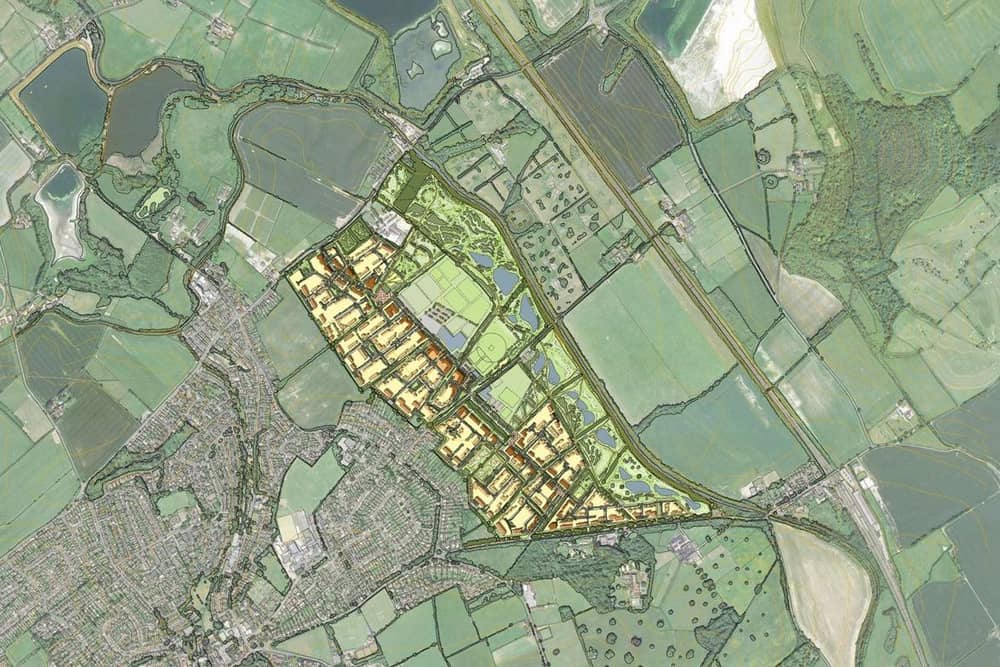 The area where the new homes would be built
