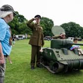 Miniature military tanks paraded around Gadebridge Park at previous event