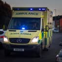 A ambulance leaves the Accident and Emergency department. Photo by Matt Cardy/Getty Images