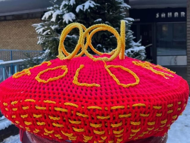The festive topper is outside Rossgate shops