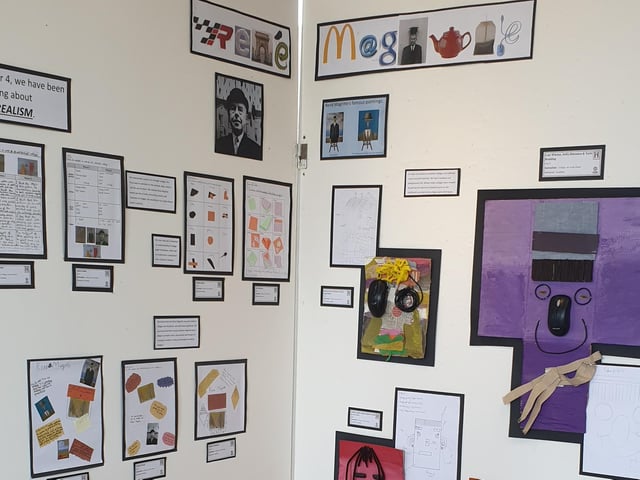 The theme for the Hammond Academy was surrealism and the year 4 pupils looked at the work of Rene Magritte.