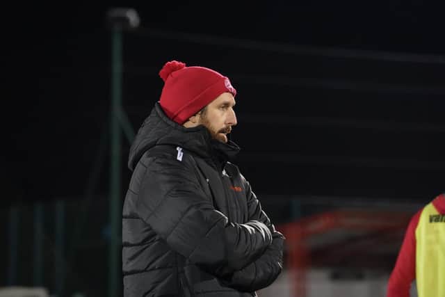 Lee Allinson says he may look at different options as the season comes to a close. Photo: Jemma Sear/HHTFC.