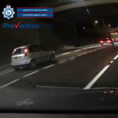 Police released the dash cam footage of the dangerous driving. Image: Hertfordshire Police