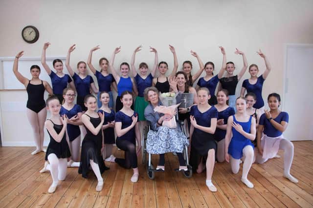 Romayne Grigorova receives a bouquet from dance students at the Bovingdon Dance Academy. PIC: Buttercup Photography www.buttercupphotography.co.uk