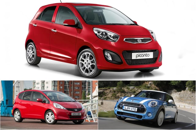 Korea and Japan lead the way in the supermini segment, joined by the British-built Mini.
Kia Picanto (2011 - 2017) 98.5%; Honda Jazz (2008 - 2014) 98.0%; Mini hatchback petrol (2014-) 97.3%