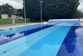 The outdoor swimming pool at Hemel Hempstead Leisure Centre