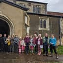 Great Gaddesden School children are walking the distance to Bethlehem. Photo: permission gained from parents of all kids in the picture by one of our PTA committee.