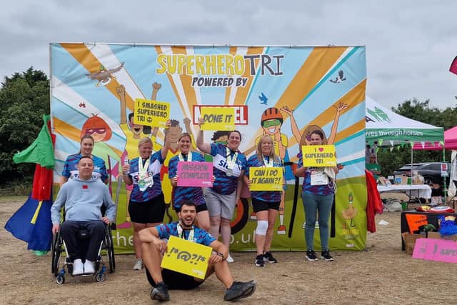 Rosie was part of a team that took part in the Superhero Triathlon, raising money for the Spinal Injuries Association (SIA).