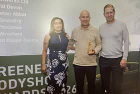 Members of the Hardings Accident Repair Centre team following their success at the NBRA Greener Bodyshop Awards. Photos courtesy of Tigerstripe.