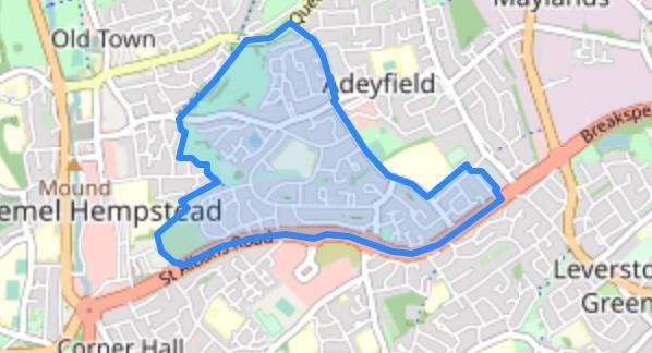 Adeyfield West had 2 deliberate fires last year