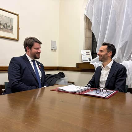 David Taylor MP with the School's Minister