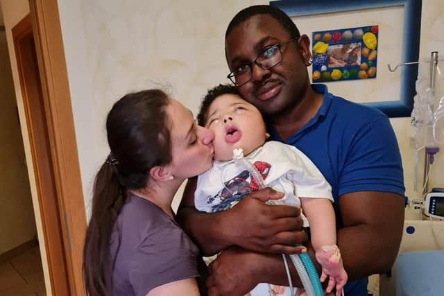 Ylenia and Rohan Wray with their son, Antonio.