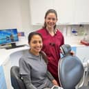 Dr Sonal Patel, Principal Dentist at Broadwater Dental Practice (seated) and Ella Loewenstern, Dentist (standing).