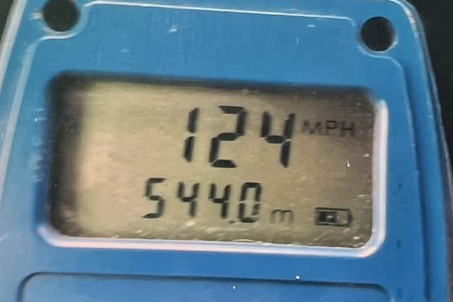 The driver was going over the 70 mph limit on the road.