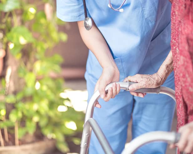 File image of an elderly woman with her caregiver. Picture: Adobe Stock.