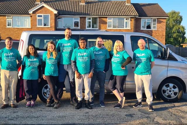 West Herts Hospitals Facilities Team get ready to depart for Snowdonia