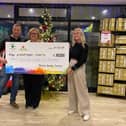 British Garden Centres Project and Development Manager, Amy Stubbs, and Regional Manager, John Wallis presented Linda Petrons, Director of Fundraising and Communications at Greenfingers with the cheque