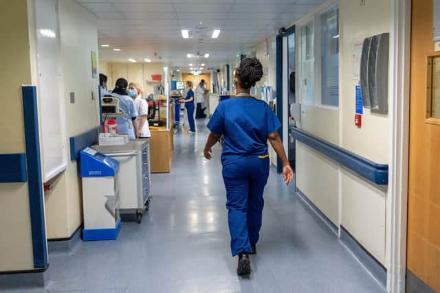 A general view of staff on a NHS hospital ward. Photo credit: Jeff Moore/PA Wire