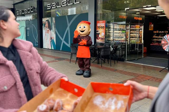 Wenzel's Mascot outside the recently refreshed Hemel Hempstead store