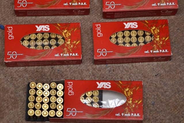 Blank ammunition seized from address of Michael Latimer