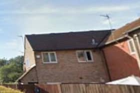 An unnamed home has been closed off in Hemel Hempstead