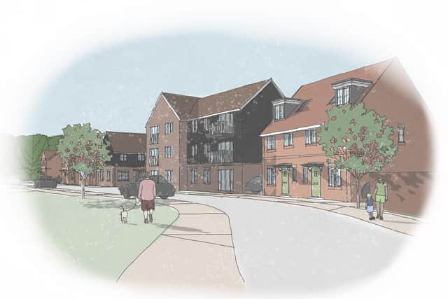 An artist's impression of what the homes could look like