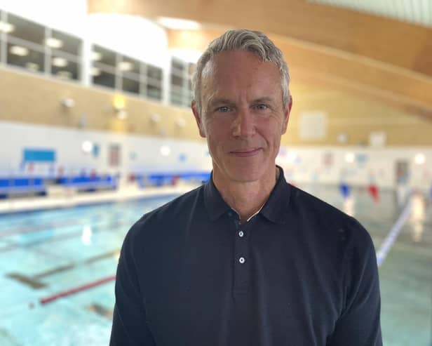 Olympian and Commonwealth Games gold medallist Mark Foster at the John Warner Sports Centre in Hoddesdon, Hertfordshire. Credit: Will Durrant/LDRS