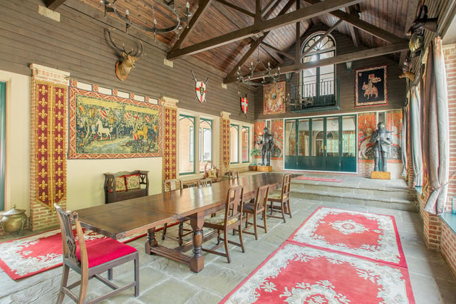 Overlooking the courtyard is a magnificent, vaulted grand hall. Measuring over 34 feet, this room could easily double as a party venue for your next Blackadder-themed event.