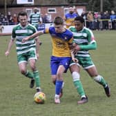 Action from Berkhamsted's win over Waltham Abbey. Photo by Richard Solk/Berkhamsted FC.