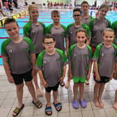 Some of the Berkhamsted SC squad are pictured at day two of the meet.
