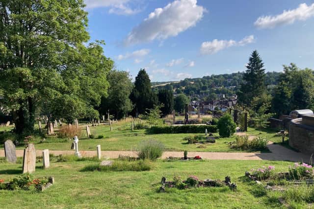 Views of the Rectory Lane Cemetery where wildlife and the community thrive