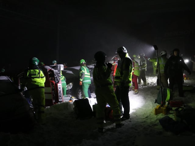 Responders work together during the real-life simulation. Photo: Herts Police