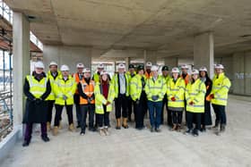 A topping out ceremony was held at Eastwick Row, Adeyfield, on February 1