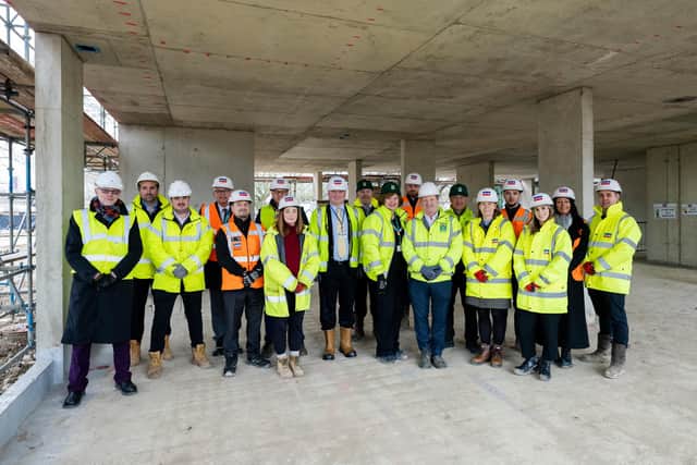 A topping out ceremony was held at Eastwick Row, Adeyfield, on February 1