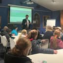 David Taylor speaking with Hemel Children