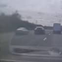 Footage from the dashcam shows the dangerous overtake