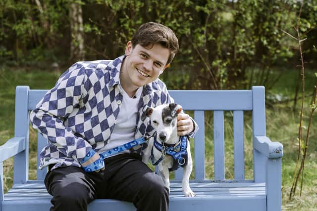 Sam Clemmett with dog Ralph