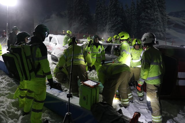 Emergency service colleagues during the exercise. Photo: Herts Police
