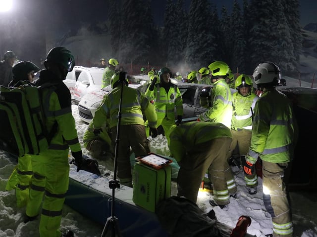 Emergency service colleagues during the exercise. Photo: Herts Police