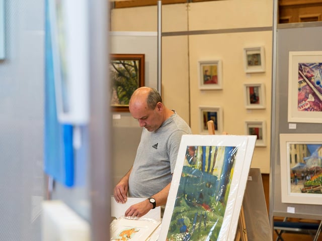 Local people were invited to look at and buy items at the exhibition.