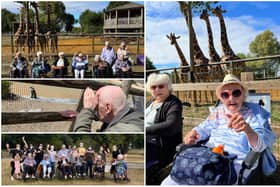 The group got to see a newborn elephant while on their trip.