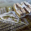 Pictured: An aerial visualisation by West Herts 21 Century Hospital Solution