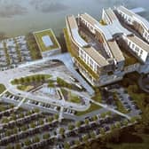 Pictured: An aerial visualisation by West Herts 21 Century Hospital Solution