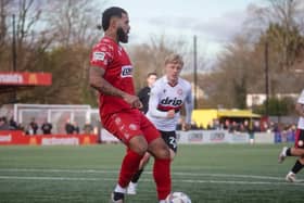 Scorer Remaye Campbell in action against Worthing. Photo: Jemma Sear.