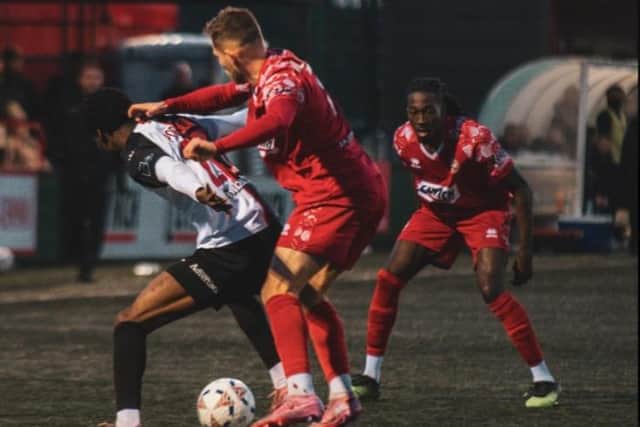 Action from Saturday's draw with Maidenhead. Photo: Jemma Sear.